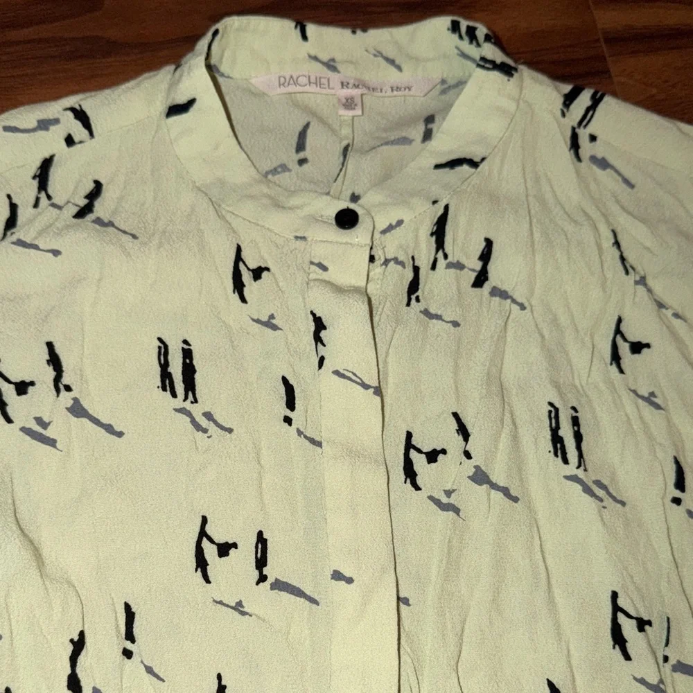 Rachel Comey Pale Green Printed Lightweight Shirt Jacket